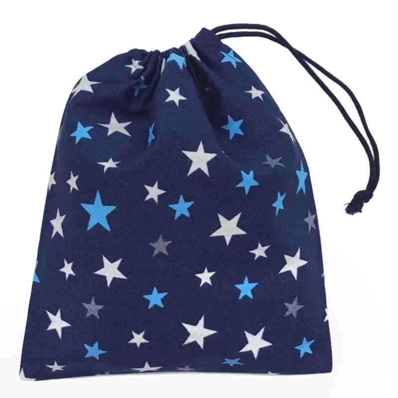 給食袋 紺×星柄 男の子 女の子 巾着袋 小 ハンドメイド 日本製