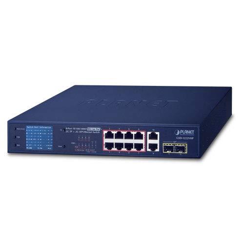 【国内正規品】GSD-1222VHP_8ポート10/100/1000T 802.3at PoE + 2ポート10/100/1000T + -2 ポート1000X SFP Ethernet Switch with PoE LC
