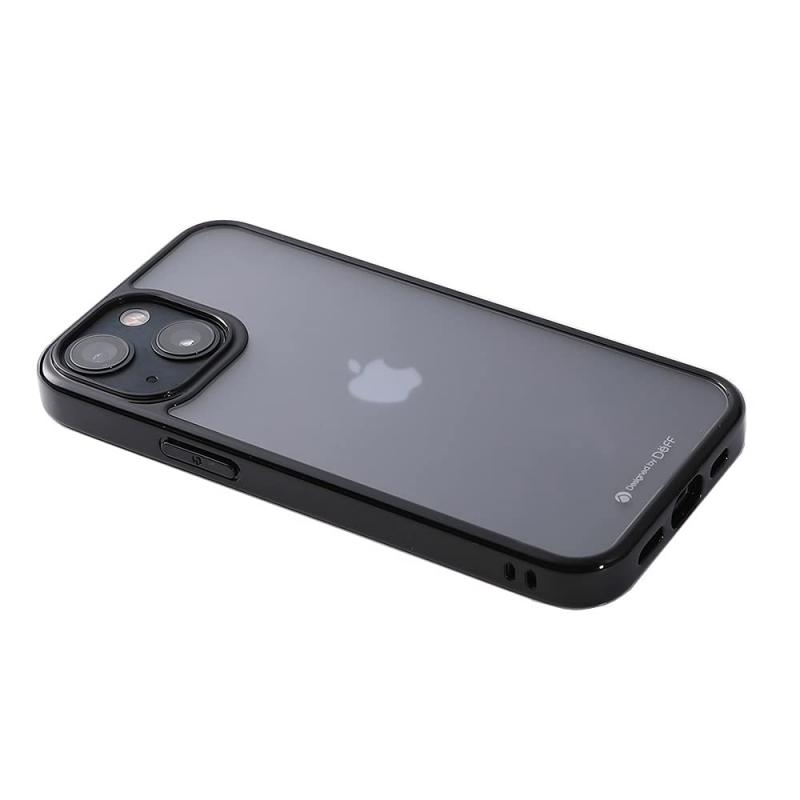 Deff（ディーフ） Hybrid Clear Case Etanze Lite for iPhone 13 (ブラック, iPhone 13 mini)