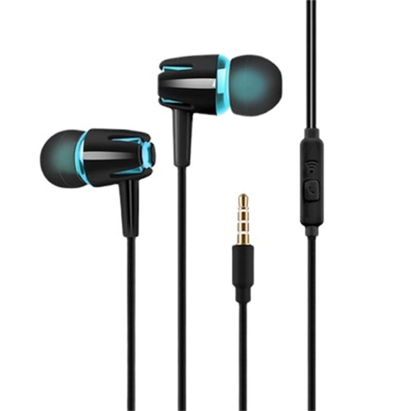 有線イヤホン入耳式携帯電話線制御マイク付き通話調音汎用耳栓（複数オプション） (M18 black blue)