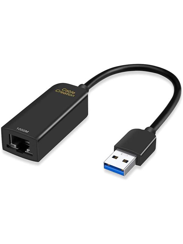 usb lan 変換 アダプタ, CableCreation 超高速USB 3.0 to RJ45 ギガビットイーサネットアダプタ10/100/1000 Mbps (IC チップセット付き R