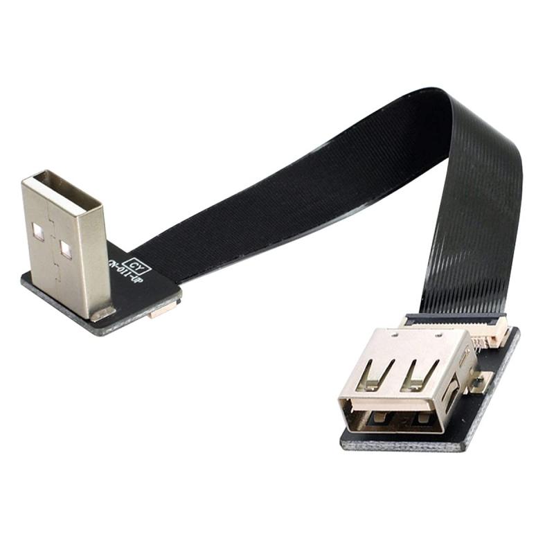 Cablecc Up USB 2.0 Type-A オスからメスへの拡張データ フラット スリム FPC ケーブル、FPV & ディスク & スキャナー & プリンター用 (1