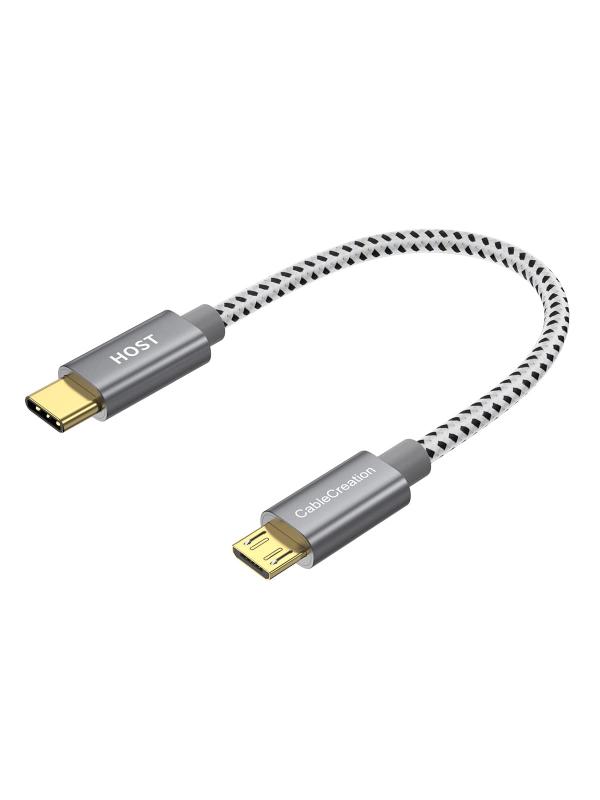 CableCreation USB 2.0 Type C to Micro USB 充電 & データ転送ケーブル (0.2m, USB C to Micro USB OTG)