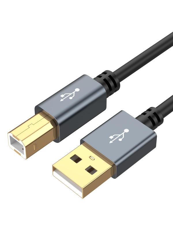 USBプリンターケーブル, CableCreation USB 2.0 A (オス) to Type B (オス) スキャナーケーブル HP、Cannon、Brother、Epson、Dell、Xero