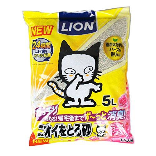 ライオン LION ペットキレイ ニオイをとる砂 フローラルソープの香り 5L 猫 猫砂