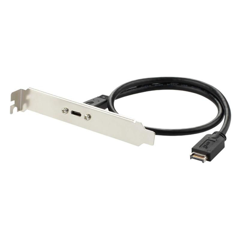 Doaemunp USB 3.1 Type Cフロントパネルヘッダー延長ケーブル50cm、USB 3.1 TypeEからUSB3.1 Type Cケーブル、Gen 2 10 Gbps内部アダプタ