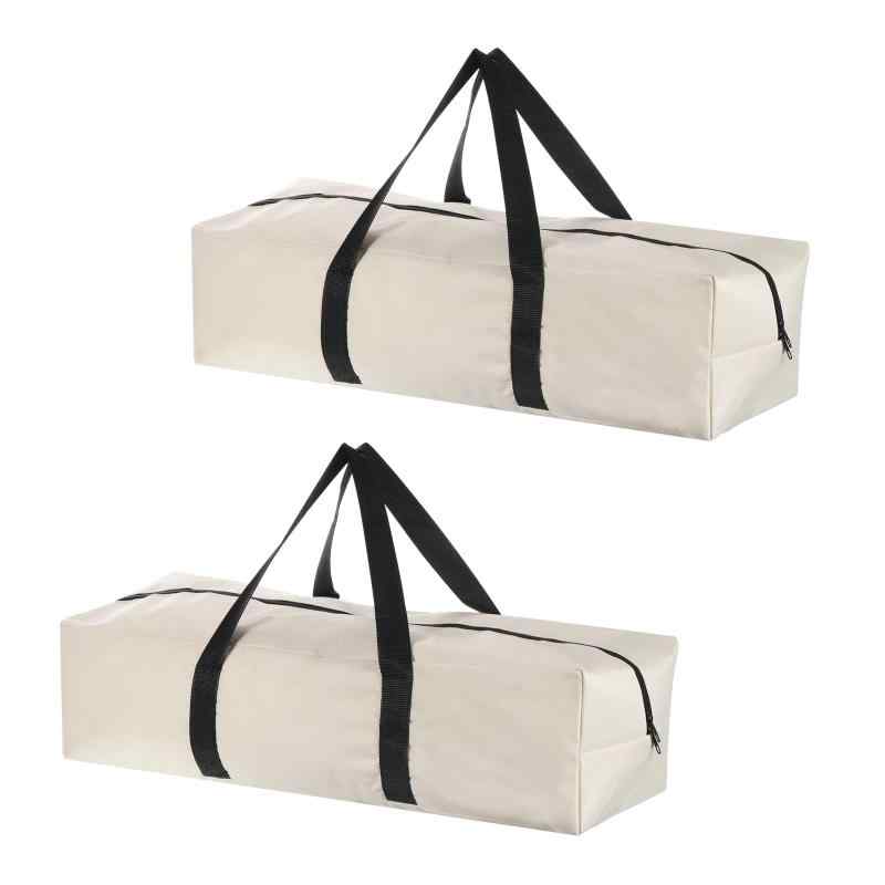 PATIKIL 65cm キャンプチェア交換バッグ 椅子収納袋 キャリングバッグ 2個 ナイロン 折り畳み式 収納バッグ 軽量 屋外用 ベージュ