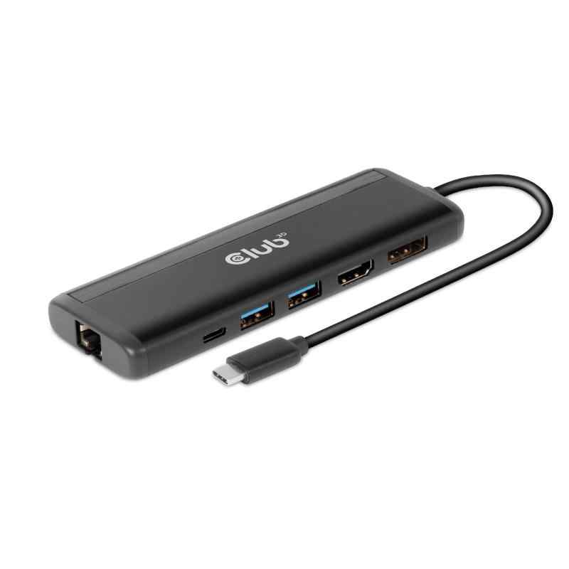 Club 3D USB Gen1 Type C 8-in-1 ハブ to HDMI 8K30Hz / DP 8K30Hz / 2x USB A / RJ45 / SD/Micro SD/USB C PD3.0 100W (CSV-1597)