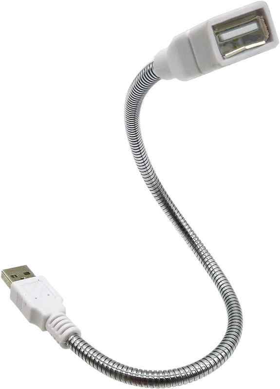 オーディオファン USB延長ケーブル フレキシブル アーム ぐにゃぐにゃ曲げた状態を固定できます USB-A (メス) -USB-A (オス) ホワイト