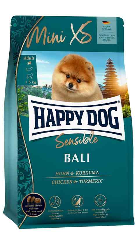 HAPPY DOG (ハッピードッグ) ミニ XS バリ (チキン、ライス＆ターメリック) 胃腸・皮膚被毛ケア 超小型犬用 成犬〜シニア 超小粒 - グル