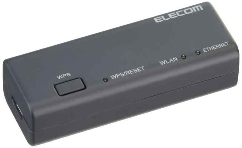 エレコム WiFiルーター 無線LAN ポータブル 300Mbps ACアダプタ付属 WRH-300BK3