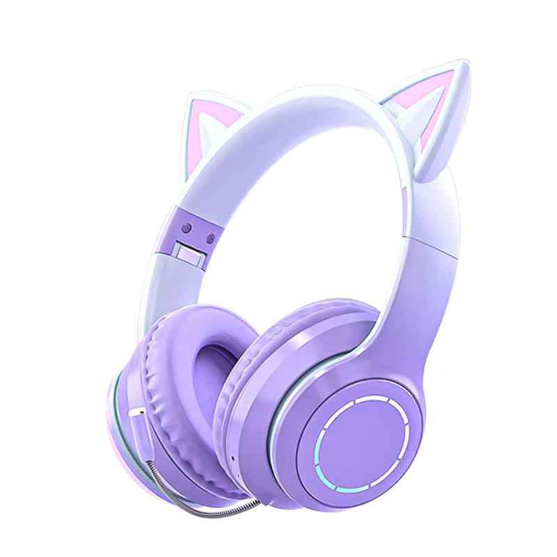 猫耳ヘッドホン Bluetooth 5.1 ワイヤレス ねこみみ ヘッドフォン ノイズキャンセリング ヘッドホン 有線無線両用 オーバーイヤーヘッド