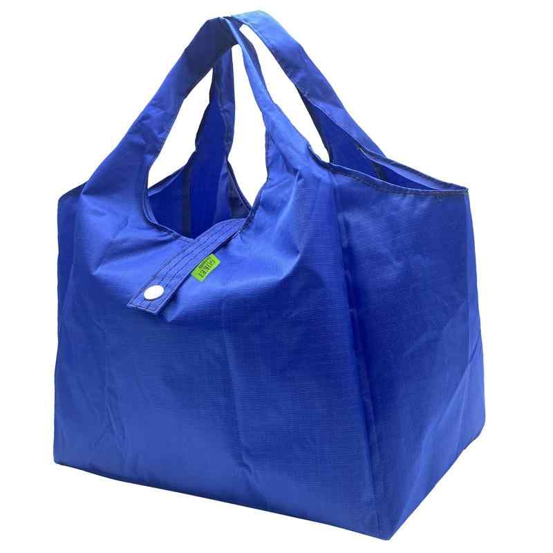 [GOKEI] エコバッグ コンビニバッグ 買い物バッグ 折りたたみ 大容量 防水素材 軽量 買い物袋 コンパクト 収納 水や汚れにも強い (ブルー