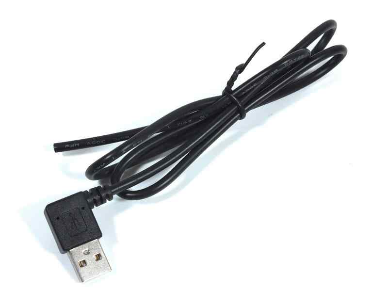 USBケーブル Type-A USBコネクタ L型 長さ70cm 5V 2A DC電源供給ケーブル 2芯ケーブル 2芯ワイヤー 加工用USBケーブル 修理 DIY 電子工作