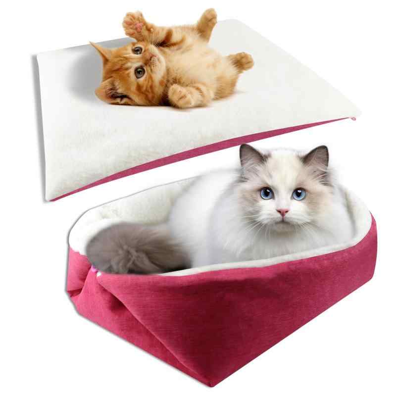 猫 ベッド 洗える コンバーチブル スクエア型 犬 ベッド ふわふわ ペット マット 可愛い ペット ベッド 暖かい 猫 ふとん ケージ用 犬 布