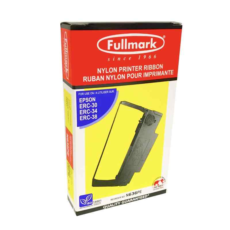 Fullmark N636PE Nylon Printer Ribbon compatible replacement for Epson ERC30 / 34 / 38, Purple, 6-pack