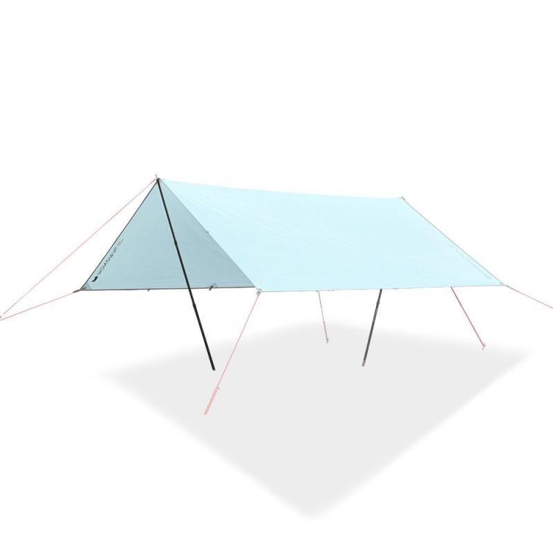 MONORAL (モノラル) キャンプ タープ (空色) スカイフィルム150SIL 正方形 (スクエア形) MT-0039 / 1〜3人用 (ペグ6本付き)