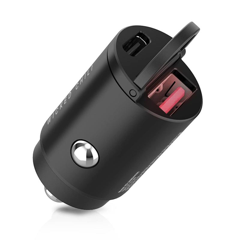 Wicked Chili カーチャージャー USB Type-C Type-A 急速充電 Quick Charge3.0 QC3.0 2台同時充電 シガーソケット スマホ タブレット GPS