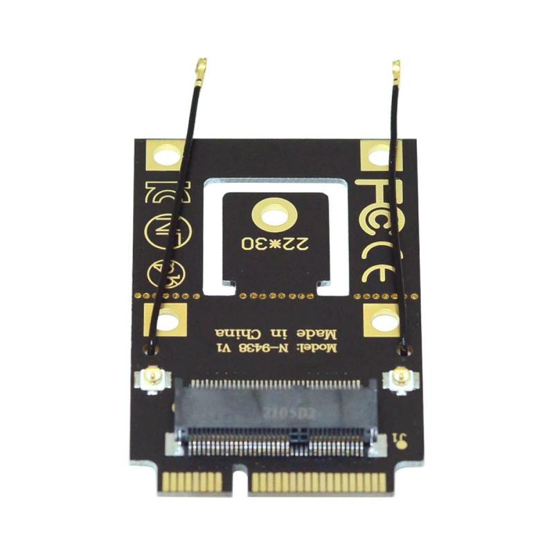 Cablecc NGFF M.2 キー-A ミニ PCI-E PCI Express 変換アダプター 9260 8265 7260 AC WiFi Bluetooth ワイヤレスカード用