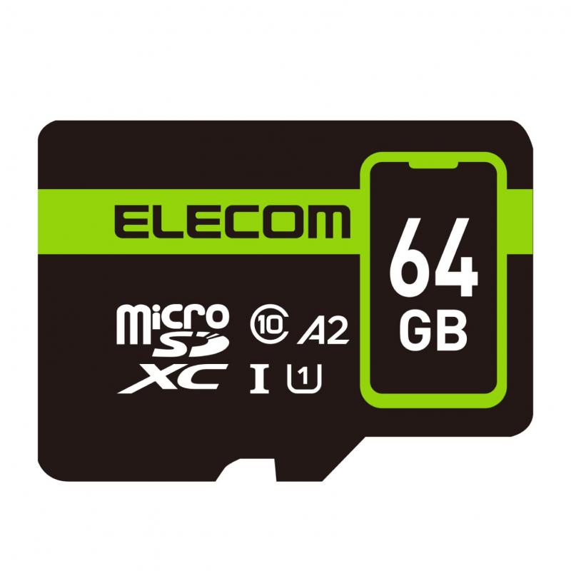 エレコム microSD 64GB UHS-I U1 90MB/s microSDXCカード データ復旧サービス2年付 MF-SP064GU11A2R