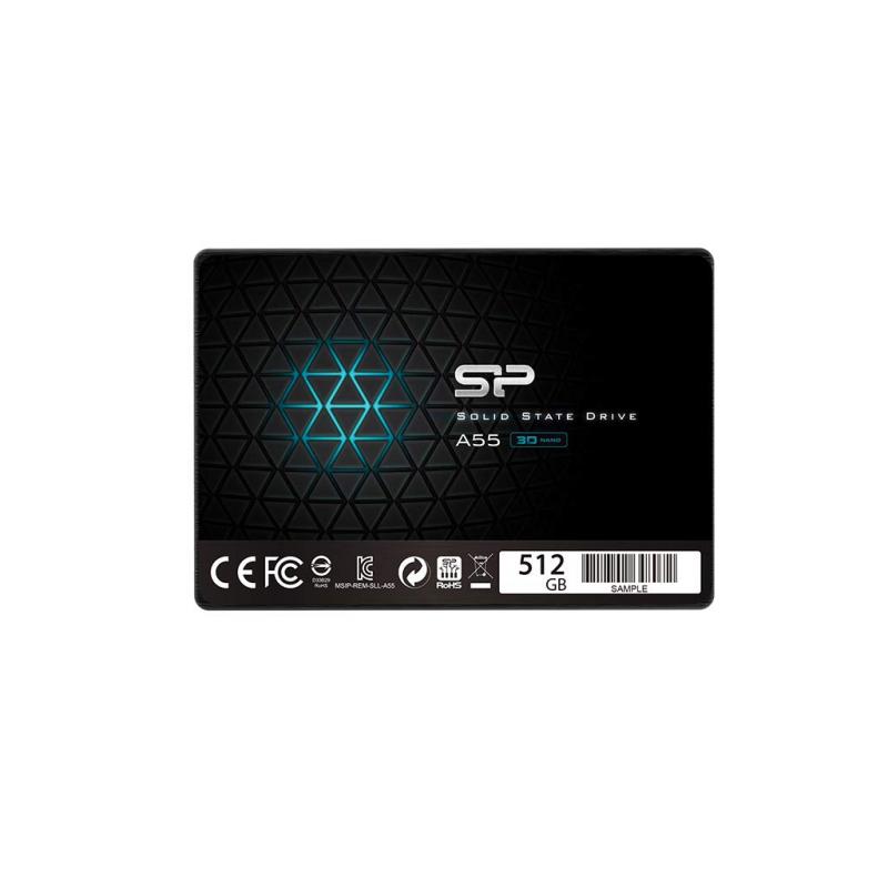 SP Silicon Power シリコンパワー SSD 512GB 3D NAND採用 SATA3 6Gb/s 2.5インチ 7mm PS4動作確認済 3年 A55シリーズ SP512GBSS3A55S25