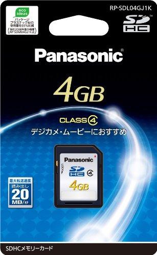 パナソニック 4GB SDHCメモリーカード CLASS4 RP-SDL04GJ1K