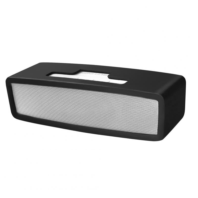 Bose Soundlink Mini I/II Bluetoothスピーカー用ケースソフト旅行用キャリングシリコン保護カバー (ブラック)