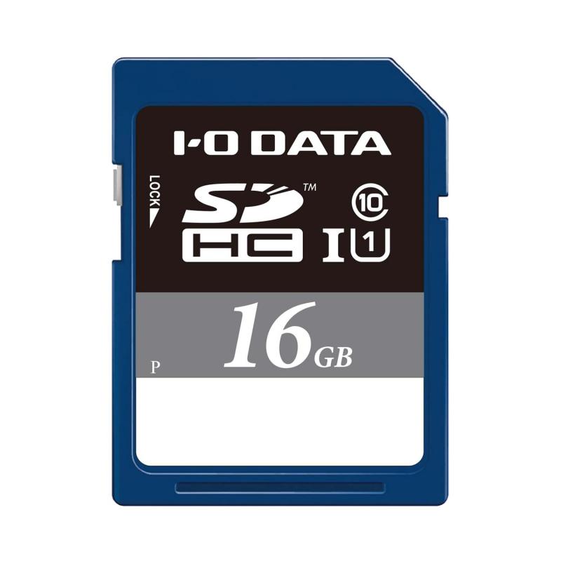 アイ・オー・データ SDHCメモリーカード 16GB UHS-I UHS スピードクラス1対応 日本メーカー SDH-UT16GR ブラック