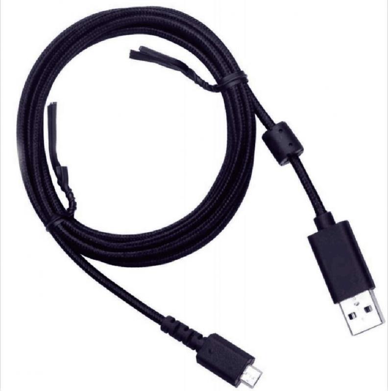 Huioneday G933ケーブルの交換Logicool G533 G633 G933ゲーミングヘッドセット用の1.8M USB-Micro-USBケーブル