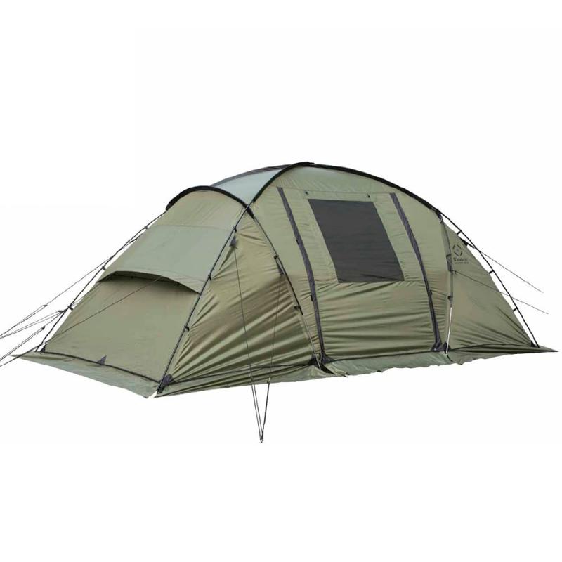 Smore(スモア) Deeper ディーパー テント 2ルーム ポリエステル 4人 収納バッグ付き ファミリー 耐水 UPF50+ カーキ