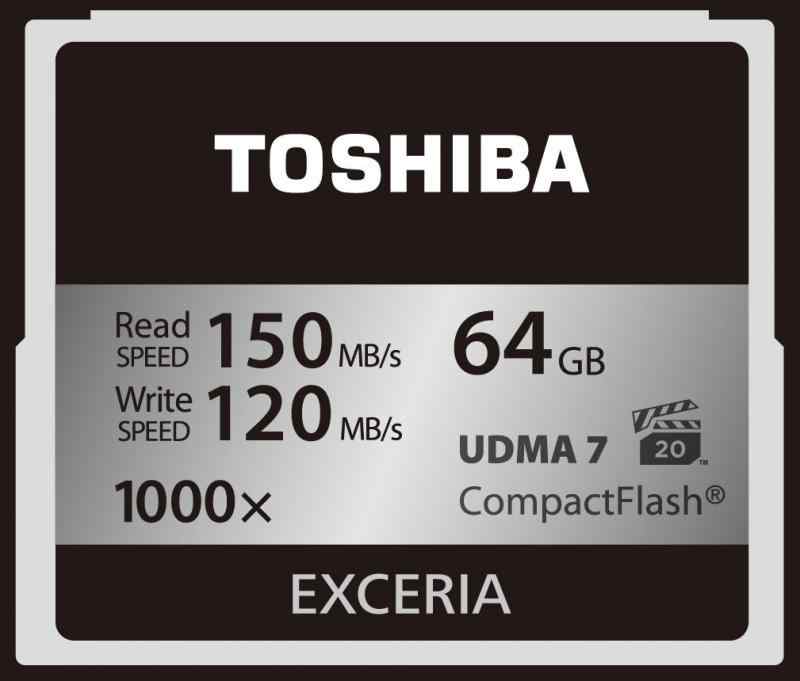 TOSHIBA コンパクトフラッシュカード 64GB EXCERIA 1000倍装 (最大読出速度150MB/s 最大書込速度120MB/s) (国内正規品) CF-EZ064