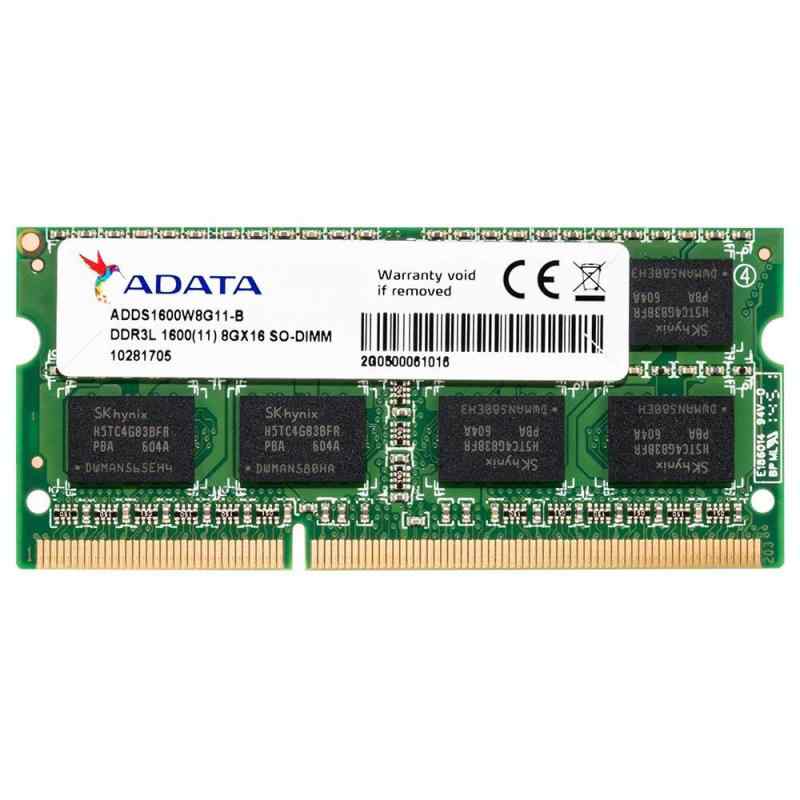 ADATA ノート用増設メモリ PC3L-12800 DDR3L-1600(512x8) 8GB 1.35V 低電圧メモリ 204pin SO-DIMM 無期限 ADDS1600W8G11-R