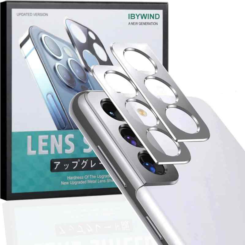 Ibywind Samsung Galaxy S21 カメラ レンズ 保護カバー、[2枚セット], 金属素材、飛散防止、使いやすく、インストールも簡単