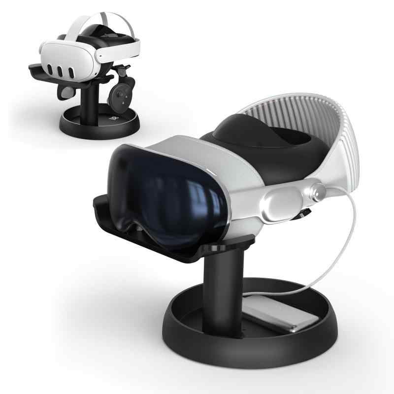 AMVR VR スタンド For Quest 3/PICO 4/Vision pro/PS VR2 に対応 VR ヘッドセット アクセサリー 、Quest/Quest 2 に対応ヘッドセットおよ