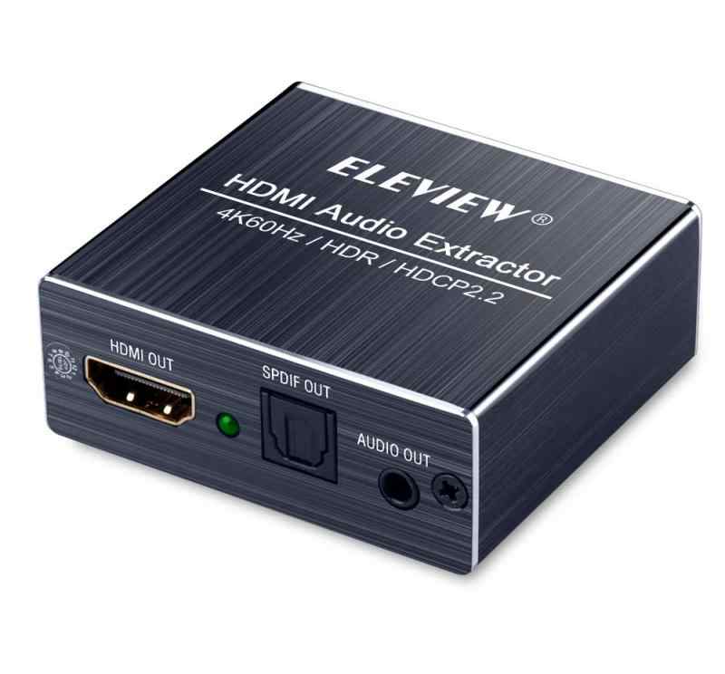 ELEVIEW HDMI 音声分離器 4K(60Hz)/1080p(120Hz)・HDCP2.2対応 (光デジタル SPDIF 3.5mmステレオミニ) PS5/PS4pro/Nintendo Switch/Fire
