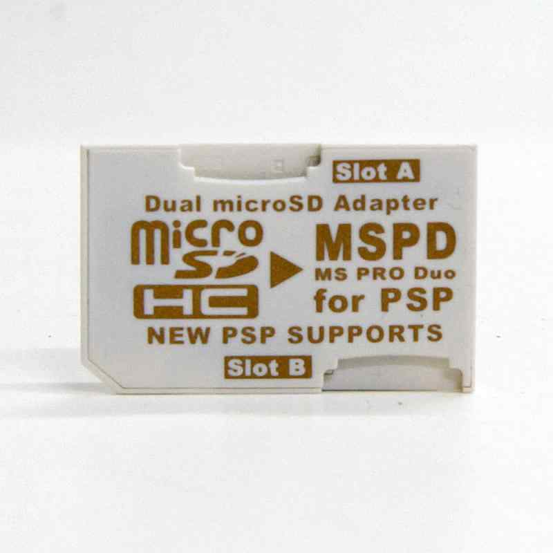 2枚差し可 micro SD→メモリースティックプロデュオ変換アダプタ 16Gまで対応 / マジックゲート非対応