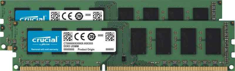 Crucial CT2K51264BD160B [8GB Kit (4GBx2) DDR3L-1600 (PC3L-12800) CL11 UDIMM 240pin 1.35V/1.5V]