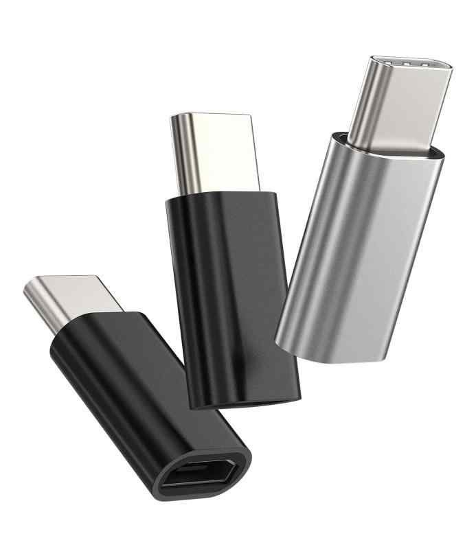 CD-JP-020-mc-to-tp Micro USB to USB Cタイプc 変換アダプタ(3個セット)マイクロusbメスたいぷcオス充電器アダプターandroidケーブルTyp