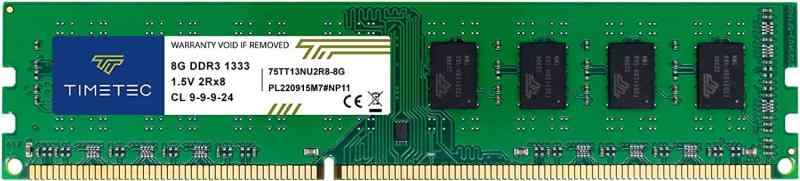 Timetec ハイニックス半導体 IC 4 GB DDR3 1333 MHz PC3 10600 バッファリングされていない非 ECC 1.5 v CL9 1Rx8 シングル ランク 240