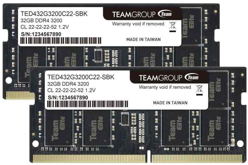 Team ノートPC用 SO-DIMM DDR4 3200MHz PC4-25600 無期限 (32GBx2枚)