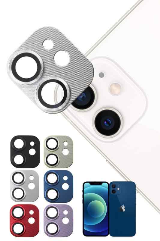 シズカウィル iPhone12 mini カメラレンズ 保護フィルム フィルム ガラスフィルム レンズ保護 1個入り (シルバー(silver))