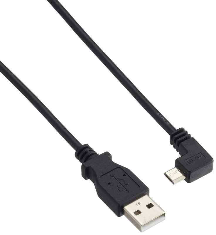 StarTech.com スマホ充電ケーブル 0.5m L型右向きマイクロUSB (オス) - USB (オス) 24AWG 充電/データ転送ケーブル USBAUB50CMRA