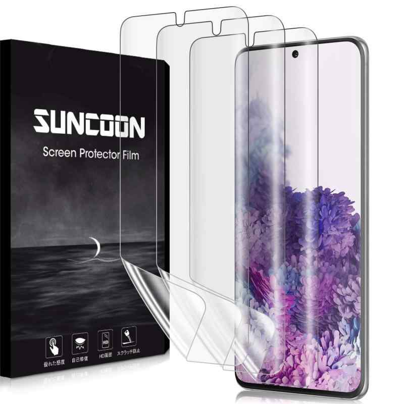 【2020夏改良・3枚セット】SUNCOON Galaxy S20 フィルム 3D全面保護 S20 フィルム SC-51A SCG01 傷自動修復技術 99％高透過率 隅浮き防止