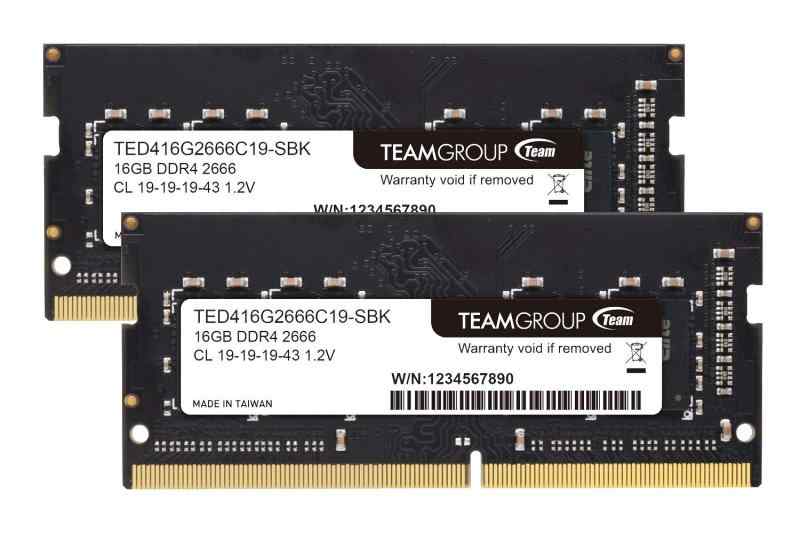Team ノートPC用 SO-DIMM DDR4 2666MHz PC4-21300 無期限 (16GBx2枚)