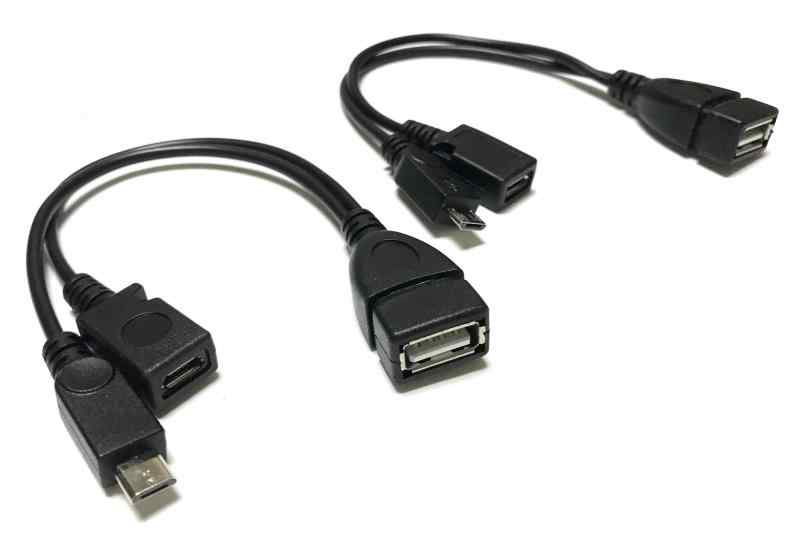 Access 【 15cm x 2本 】 2 in 1 Micro USB ケーブル（OTGケーブル + 電源ケーブル） EM41A-2P