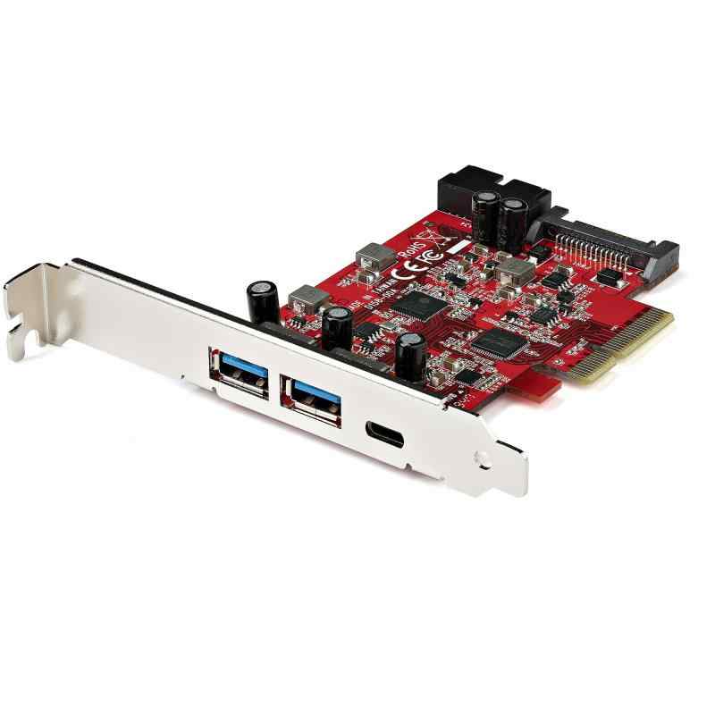 StarTech.com 5ポート増設PCI Expressインターフェースカード／10Gbps USB 3.1 Gen2拡張カード／1x USB Type-C、2x USB Type-A、2x 内部U