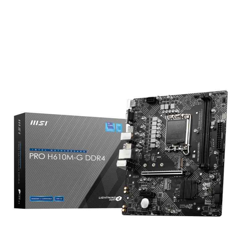 MSI PRO H610M-G DDR4 マザーボード Micro-ATX [Intel H610チップセット搭載] 第12世代CPU(LGA1700)対応 MB5701 ブラック
