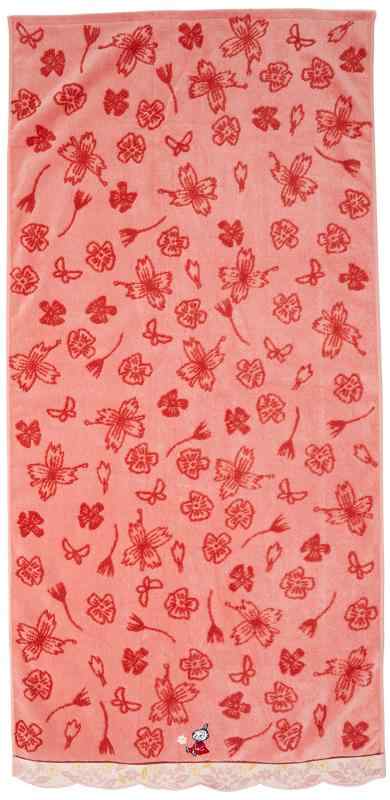 Moomin MOOMIN ムーミン リトルミイのお花畑 バスタオル ピンク タオル美術館 花柄 スカラ ふわふわ やわらか 47-2673300 約60×120cm