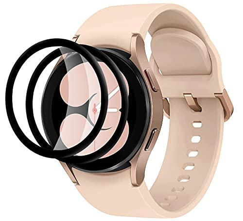 【2枚入り】For Galaxy Watch4 40mm フィルム3D全面保護 PET複合材 炭素繊維 HD画面対応 気泡防止 装着簡単 耐指紋 高透過率 Galaxy Watc