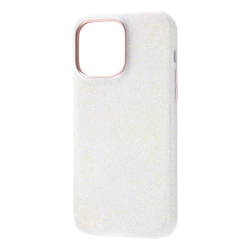 デジタルアルキミスト iPhone 14 Pro Max ケース レザー ケース キラキラ GLITZY SUGAR ホワイト ラメ スパークル DT-P39OLC1/W